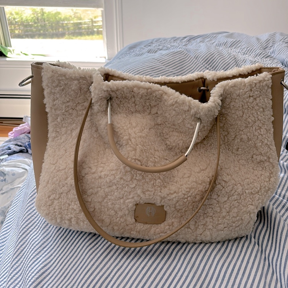 Fur Trimmed Tote